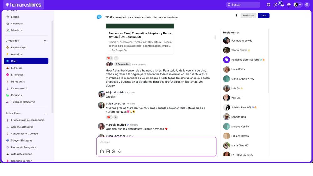 El espacio de conversación